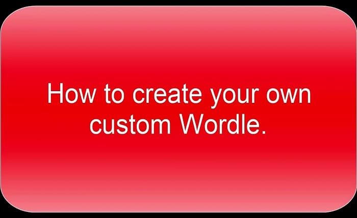 create custom wordle